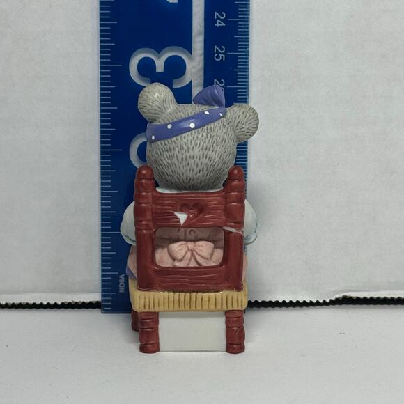 Vintage Bronson Collectibles Flawed Bear Sitting in Chair Embroidering Rare BC - Picture 3 of 8